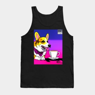 Corgi And Coffee Tank Top